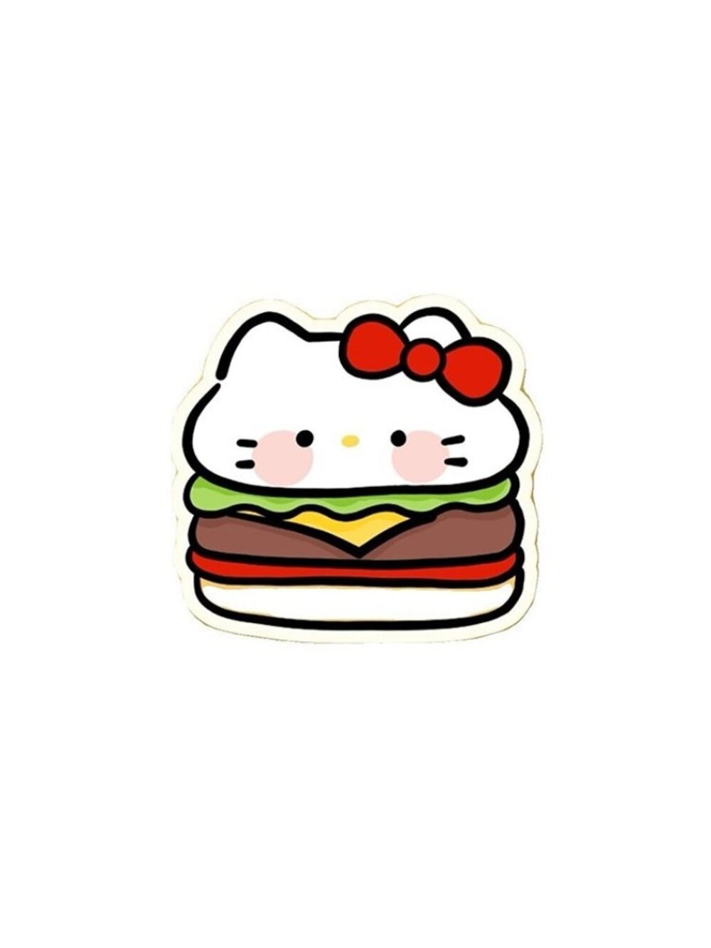 Hello Kitty Burger Non-Slip Mouse Pad Cute Kawaii Desk Mat Hamburger Kitty